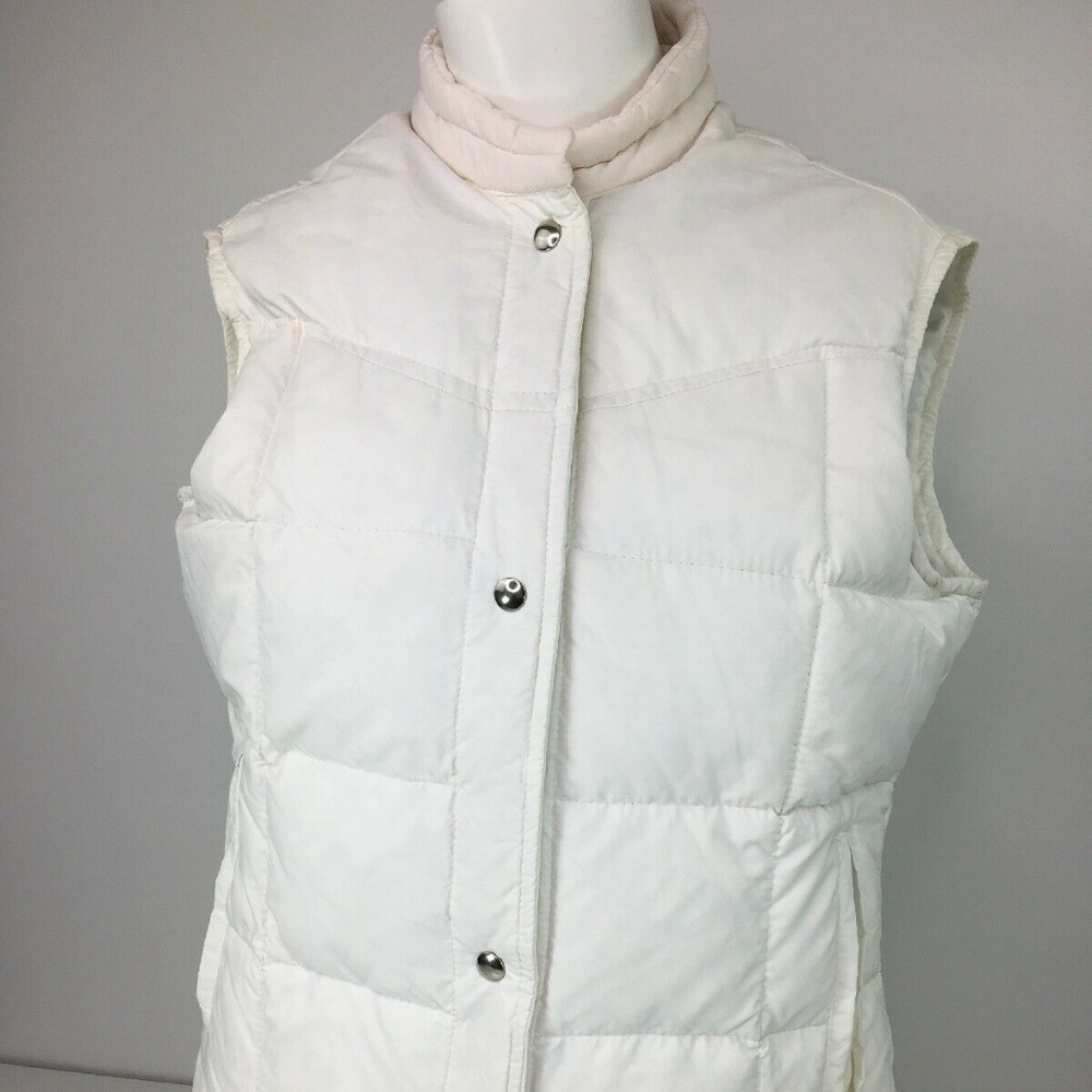Vintage Down Puffer Vest Ivory Size 12 Canada Made